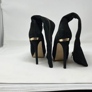 Michael Kors gold studded platform suede tall boots